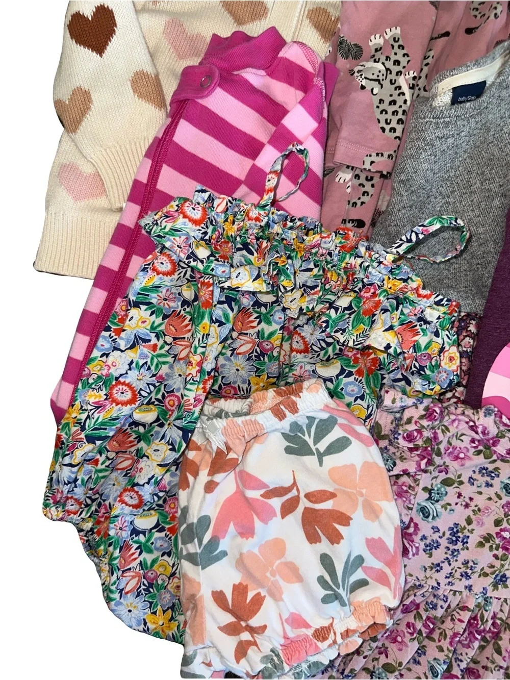 14 Pc Bundle Assorted Baby Clothes One Piece Bubble Romper Dress Sweater 18-24M